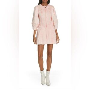Ulla Johnson Wilona Pink Denim Mini Dress